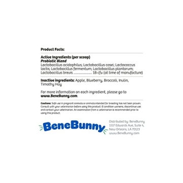 BeneBunny Rabbit Probiotic Natural Digestive Support Supplement