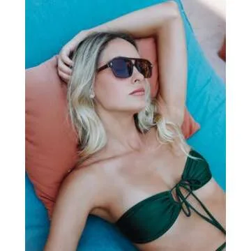 I-SEA Women's Royal Polarized Sunglasses - Retro Aviator Sunglasses for Women, Trendy Sunglasses with Scratch-Resistant Lenses & Polycarbonate Frame - Taupe Frame, Brown Polarized Lens