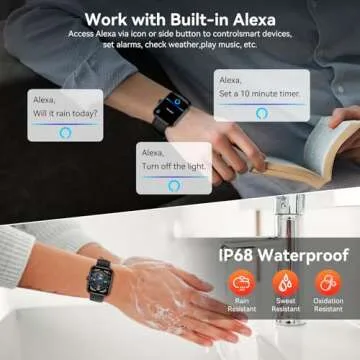 Smart Watch with Alexa - 1.83" HD Fitness Tracker
