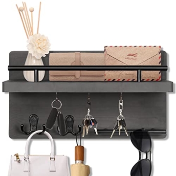 OurWarm Key Holder Wall Decorative with 5 Hooks