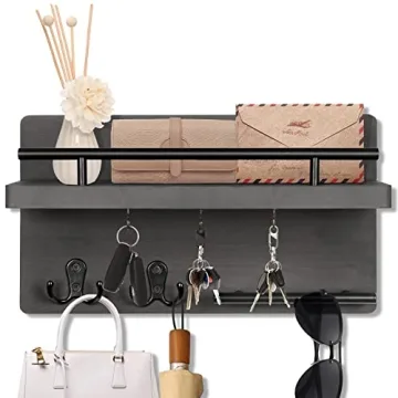 OurWarm Key Holder Wall Decorative with 5 Hooks