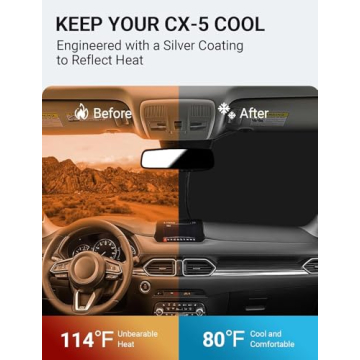 Proadsy Windshield Sun Shade for Mazda CX-5 2017-2025