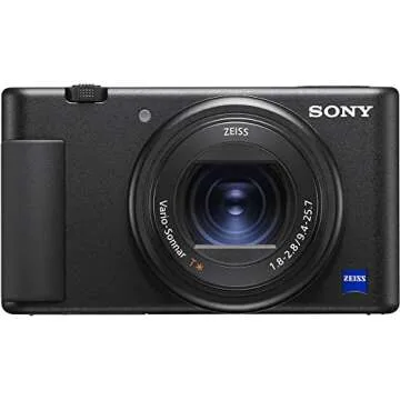 Sony ZV-1 Digital Camera (Black) (DCZV1/B) + 64GB Memory Card + Card Reader + Deluxe Soft Bag + Flex Tripod + Memory Wallet + Cleaning Kit (Renewed)