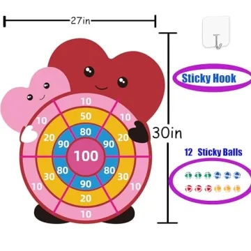 Valentine's Day Children's Dartboard with Sticky Balls