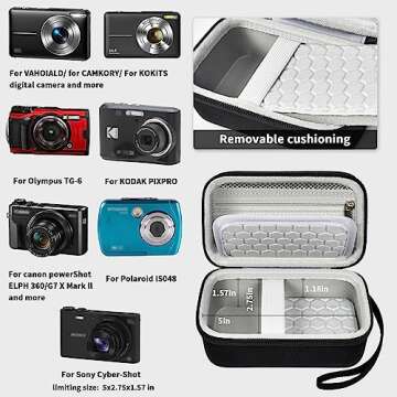 Comecase Digital Camera Carrying Case Compatible with CAMKORY/for VAHOIALD/for Canon PowerShot G7X/ ...