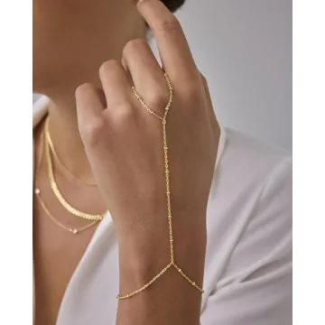 PAVOI 14K Gold Plated Hand Chain - Elegant Jewelry for Women