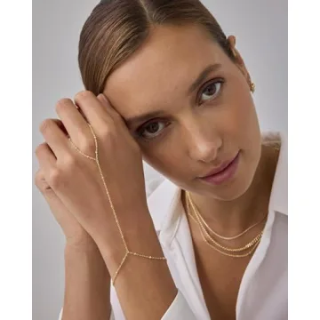 PAVOI 14K Gold Plated Hand Chain - Elegant Jewelry for Women