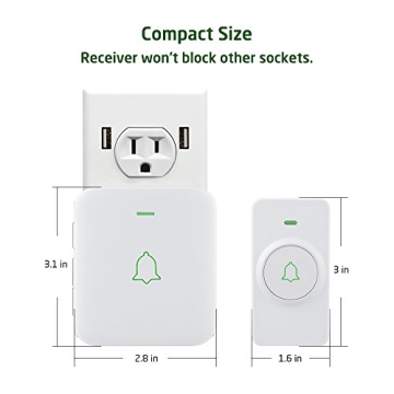 AVANTEK Wireless Doorbell 52 Melodies 1000ft Range Waterproof