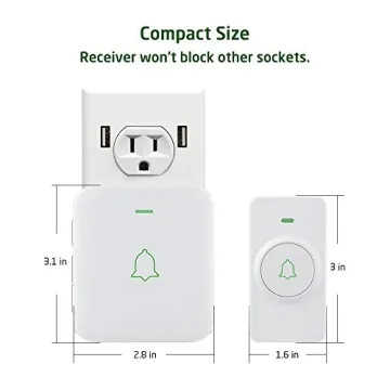 AVANTEK Wireless Doorbell 52 Melodies 1000ft Range Waterproof