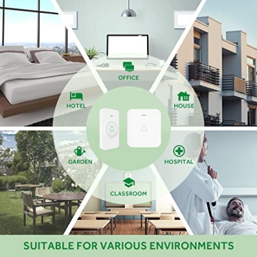 AVANTEK Wireless Doorbell 52 Melodies 1000ft Range Waterproof