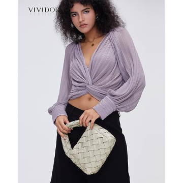 Vividora Woven Handbag for Women in Vegan Leather