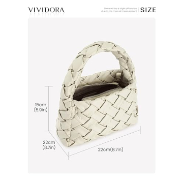 Vividora Woven Handbag for Women in Vegan Leather
