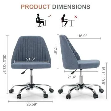 DUMOS Office Desk Chair - Modern Stylish Adjustable Seating