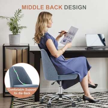 DUMOS Office Desk Chair - Modern Stylish Adjustable Seating