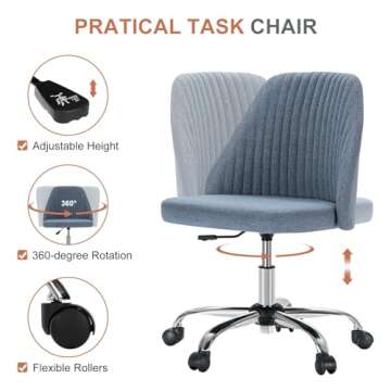 DUMOS Office Desk Chair - Modern Stylish Adjustable Seating