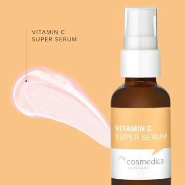 Cosmedica Skincare Facial Serum Trio Set Value for Clear Skin - Vitamin C Super Serum, 2.5% Retinol ...