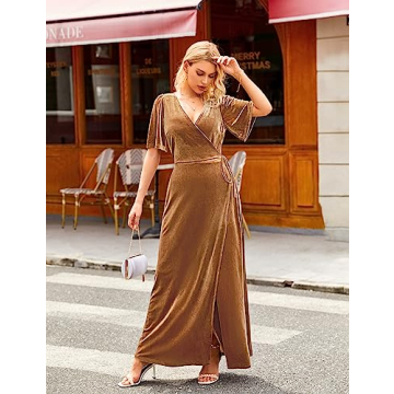 Elegant Velvet Wrap Maxi Dress for Special Occasions