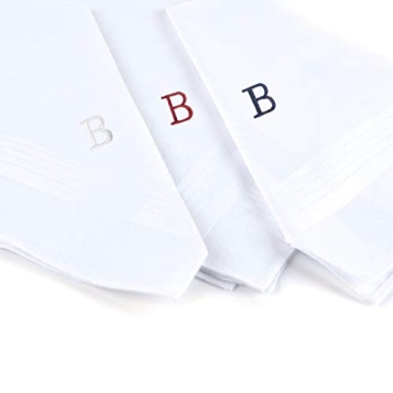 Monogrammed Cotton Handkerchiefs - Personalized Gifts for Men