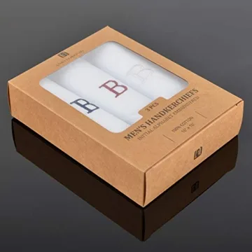 Monogrammed Cotton Handkerchiefs - Personalized Gifts for Men