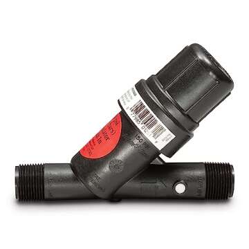 Rain Bird PRF07530S Drip Irrigation In-Line 30 PSI Pressure Regulating "Y" Filter, 3/4" Male Pipe Thread,Black