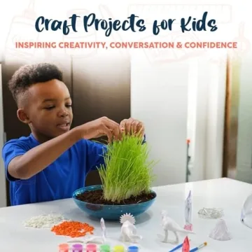 Bryte Light Up Dinosaur Terrarium Kit for Kids - Dino Habitat with Real Plants, Figurines, Volcano & LED Lights, DIY Science Kit, STEM & Arts Crafts Toys, Birthday Gifts for Boys Aged 4-12 yrs