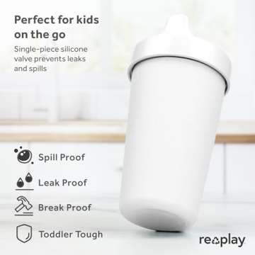 Re-Play 10 Oz. Sippy Cups - Leak Proof & Eco-Friendly Toddler Cups