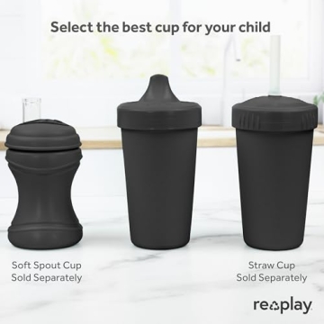 Re-Play 10 Oz. Sippy Cups - Leak Proof & Eco-Friendly Toddler Cups