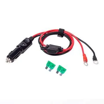 YCIND Heavy Duty 12AWG Male to Male Cigarette Plug Cigarette Lighter Adapter Charger Cord With LED Lights 3ft (3FT)