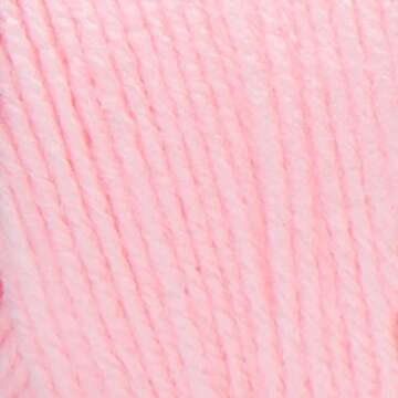 Red Heart Super Saver Baby Pink and White Yarn Bundle - 3 Packs of 198g/7oz Each