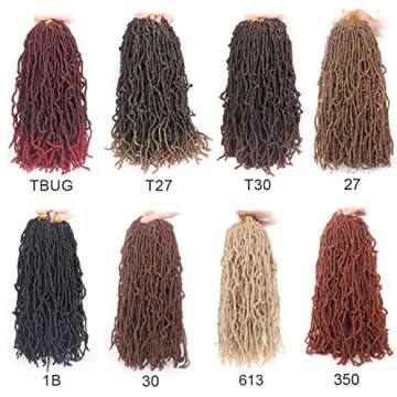 Leeven 18 Inch Crochet Braids Cooper Red Soft Faux Locs Hair
