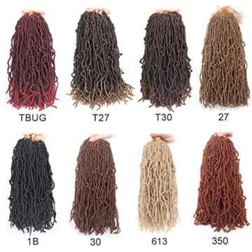 Leeven 18 Inch Crochet Braids Cooper Red Soft Faux Locs Hair