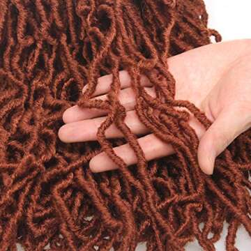 Leeven 18 Inch Crochet Braids Cooper Red Soft Faux Locs Hair