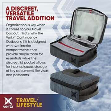 Vertx Contingency Outbound Kit, Tactical Pouch for Travel Essentials or Hiking Survival Gear, Compat...