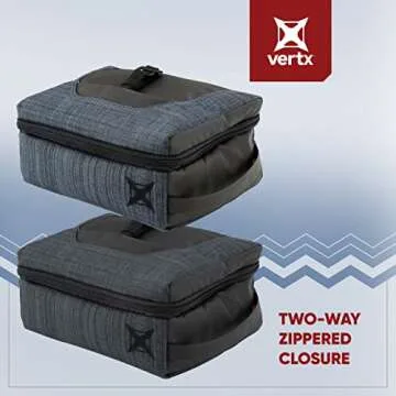 Vertx Contingency Outbound Kit, Tactical Pouch for Travel Essentials or Hiking Survival Gear, Compatible Tactigami, Wipe Clean Travel Organizer, Heather Navy/Galaxy Black, One Size