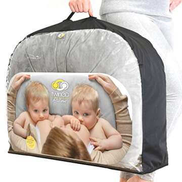 TwinGo Nurse & Lounge Pillow for Twin Parenting Comfort