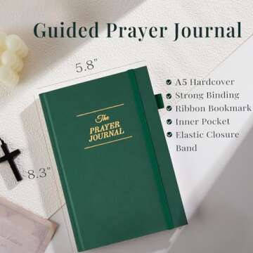 JUBTIC Prayer Journal for Woman, Christian Planner, Bible Journal with Verse, 60 Weeks Scripture, Fa...
