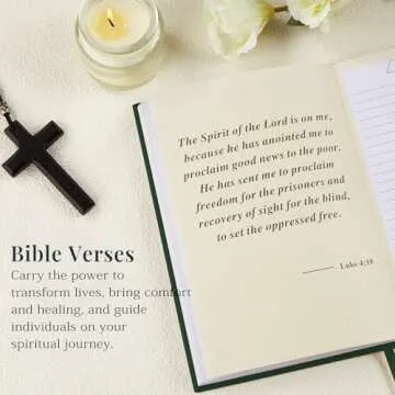 JUBTIC Prayer Journal for Woman, Christian Planner, Bible Journal with Verse, 60 Weeks Scripture, Faith & Devotional Journal, Bible Study Notebooks for Note Taking, Christian Gifts (Dark Green)