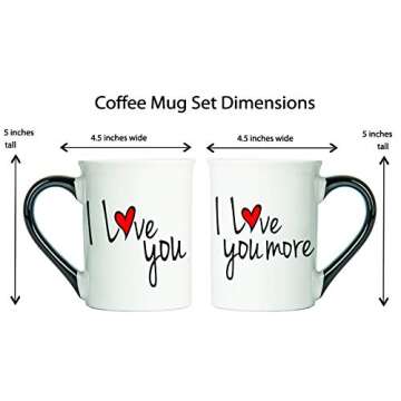 Cottage Creek Couple Love Mugs Set for Engagement Gifts