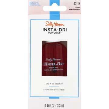 Sally Hansen Insta-Dri®, Clear Top Coat, Quick Dry, Long Lasting, Streak-Free Shine, Clear Nail Pol...