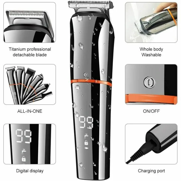 SURKER 6-in-1 Cordless Beard & Hair Trimmer