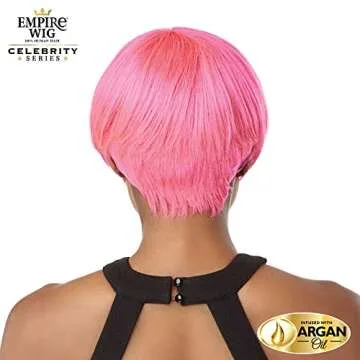 Sensationnel Empire human hair wig - cia celebrity inspired collections pre-styled salon cut hair (1B OFFBLACK)