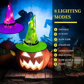 MZD8391 Lighted Witch Hats for Enchanting Halloween Decor