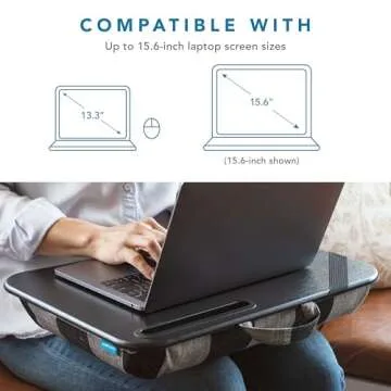 LAPGEAR Designer Lap Desk with Phone Holder and Device Ledge - Buffalo Check - Fits up to 15.6 Inch ...