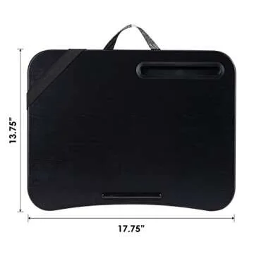 LAPGEAR Designer Lap Desk with Phone Holder and Device Ledge - Buffalo Check - Fits up to 15.6 Inch Laptops - Style No. 45428
