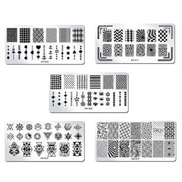 WOKOTO Nail Plates Stamping Set for Easy Nail Art