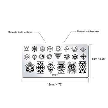 WOKOTO Nail Plates Stamping Set for Easy Nail Art