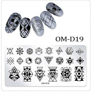 WOKOTO Nail Plates Stamping Set for Easy Nail Art