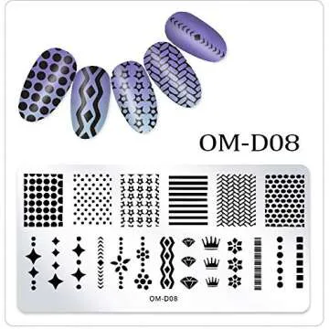 WOKOTO Nail Plates Stamping Set for Easy Nail Art