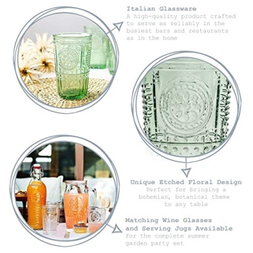 Bormioli Rocco Romantic Pastel Glasses Set of 4