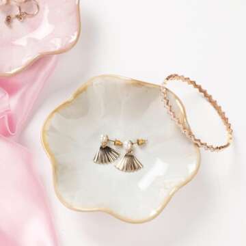 Ceramic jewelry dish,leaf jewelry tray key tray,jewelry holder,small ring dish holder Jewelry Plate trinket tray catchall tray nightstand decor for entryway table room decor